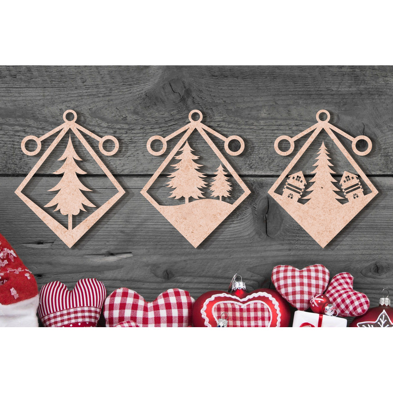 Laser Cut Christmas Ornament SVG Design 2