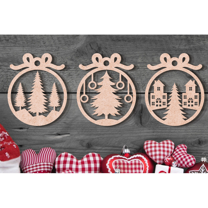 Laser Cut Christmas Ornament SVG Design 3