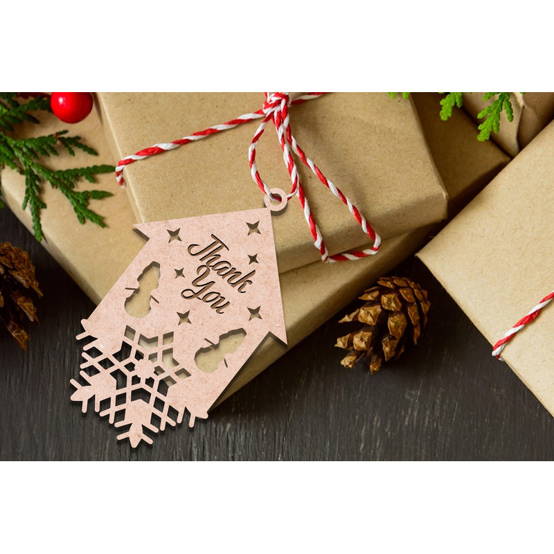 Laser Cut Christmas Gift Tags SVG Bundle 1
