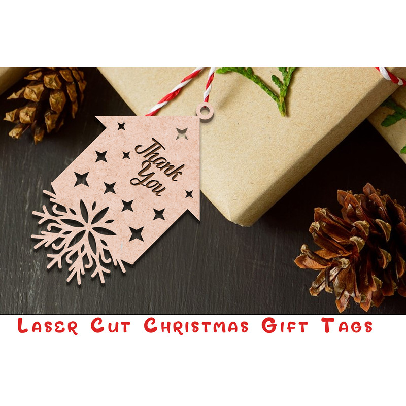 Laser Cut Christmas Gift Tags SVG Bundle 5