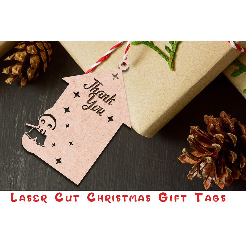 Laser Cut Christmas Gift Tags SVG Bundle 6