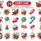 Watercolor Candy Cane Clipart Christmas Sweet PNG Holiday Winter Design for Cards and Invitations