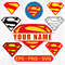 Superman Logo SVG Bundle for Cricut and Silhouette Superhero DIY Crafts Digital Files