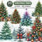 Watercolor Christmas Tree Clipart Christmas Tree PNG Christmas Decor Transparent Background Premium 0