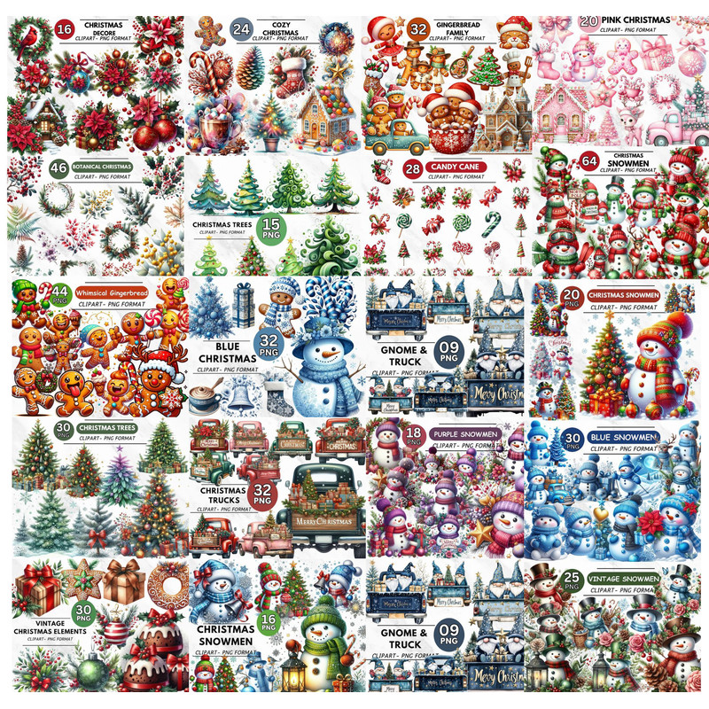 Entire Store Christmas Clipart Bundle Mega Christmas Clipart Bundle Clipart Mega Bundle Lifetime Ac 1