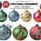 Christmas Ornament Clipart Watercolor Christmas Balls Tree Baubles Holiday Decoration Graphics Digi 0