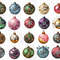 Christmas Ornament Clipart Watercolor Christmas Balls Tree Baubles Holiday Decoration Graphics Digi 2