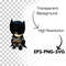 Batman Silhouette SVG Cute Batman Clipart for DIY Projects Cricut Cut Files Superhero Design