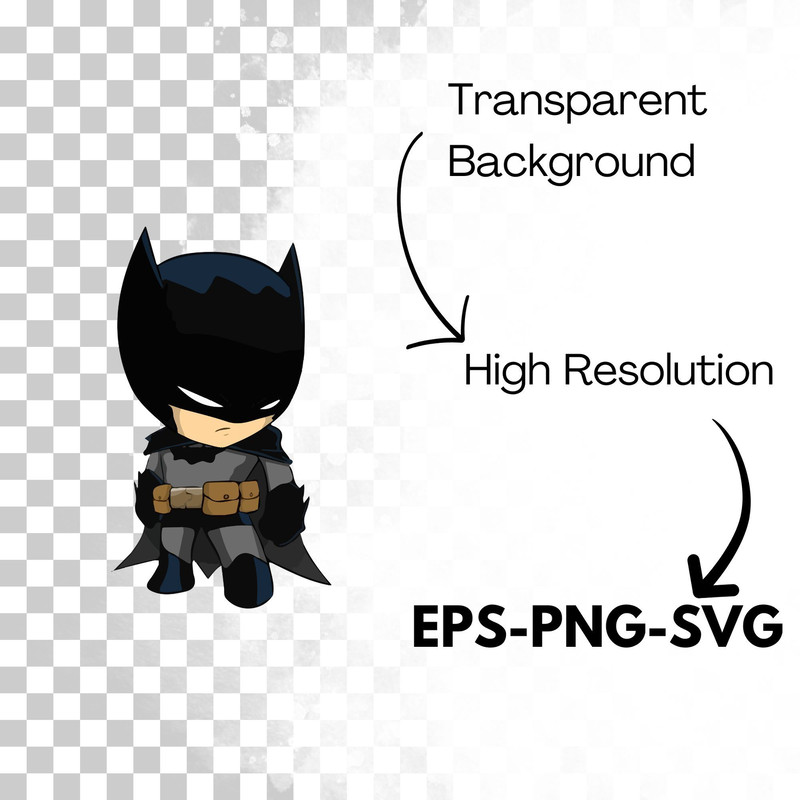 Batman Silhouette SVG Cute Batman Clipart for DIY Projects Cricut Cut Files Superhero Design