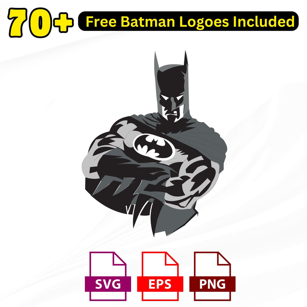 Batman Logo SVG Collection Iconic Superhero Designs For Cricut DIY Projects Premium Batman Silho 0