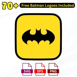 distinctive batman logo svg bundle | creative superhero silhouette designs for cricut & diy crafts