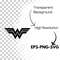 Wonder Woman Logo SVG Superhero Symbol Princess Diana Design for Cricut Tshirts Crafts Custo