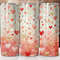 Valentines Day Tumbler Wrap 20oz Skinny Sublimation PNG Design Purple Glitter Hearts Straight And T 0