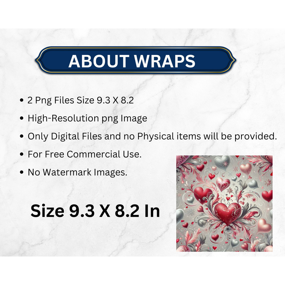 Valentines Day Tumbler Wrap 20oz Sublimation PNG Watercolor Hearts And Roses Straight And Tapered 1