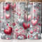 Valentines Day Tumbler Wrap Romantic Glitter Hearts Tumbler Wrap 20oz Skinny Sublimation PNG Valent 0