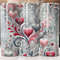 Valentines Day Tumbler Wrap PNG Ombre Glitter Hearts Tumbler Wrap 20oz Skinny Sublimation PNG Valen 0