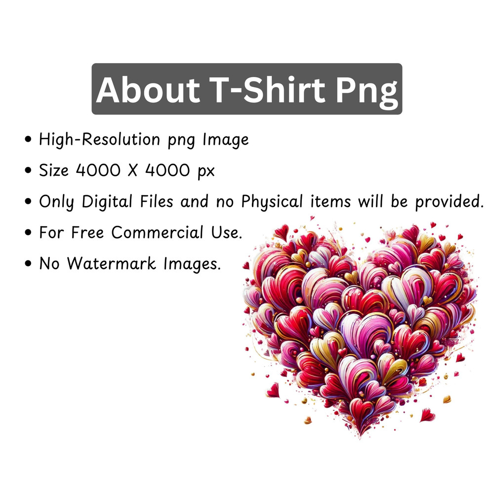 Valentine Heart PNG Whimsical Love Clipart Watercolor Heart Sublimation Digital Download 4