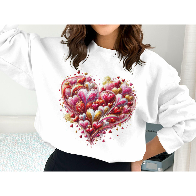 Valentine Heart PNG Romantic Love Clipart Watercolor Heart Sublimation Digital Download 0