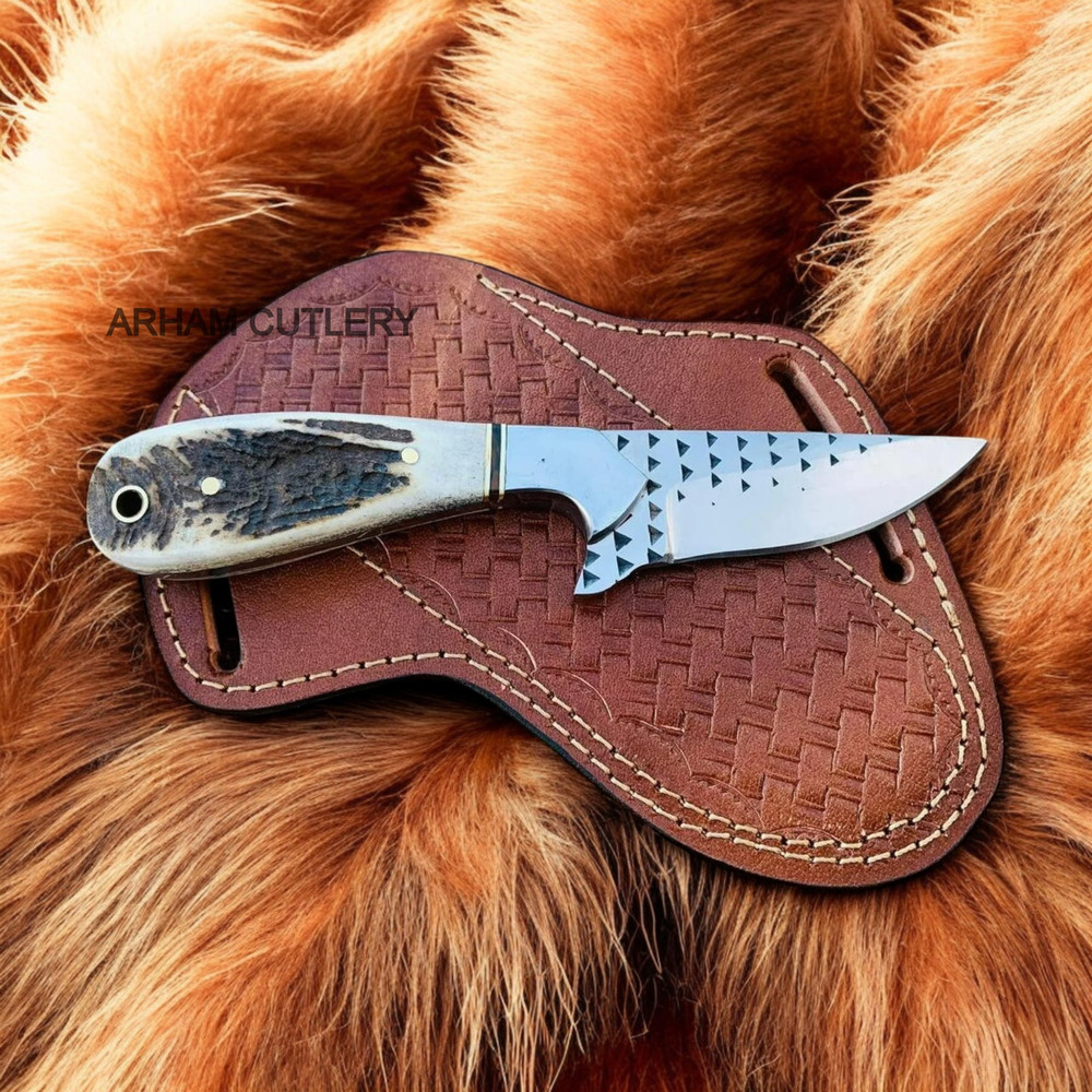 Rasp File Knife With Stag Horn Handle And Steel Bolster 1
