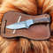 Hand Made Rasp File Knife With Rose Wood Scales And Pan Cake Leather Sheath 2