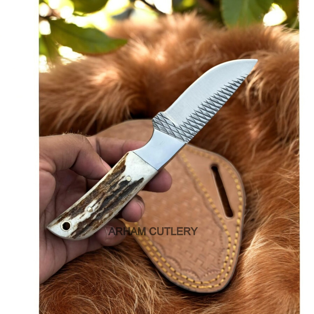 Handmade Farrier Rasp File Knife With Leather Sheath 3