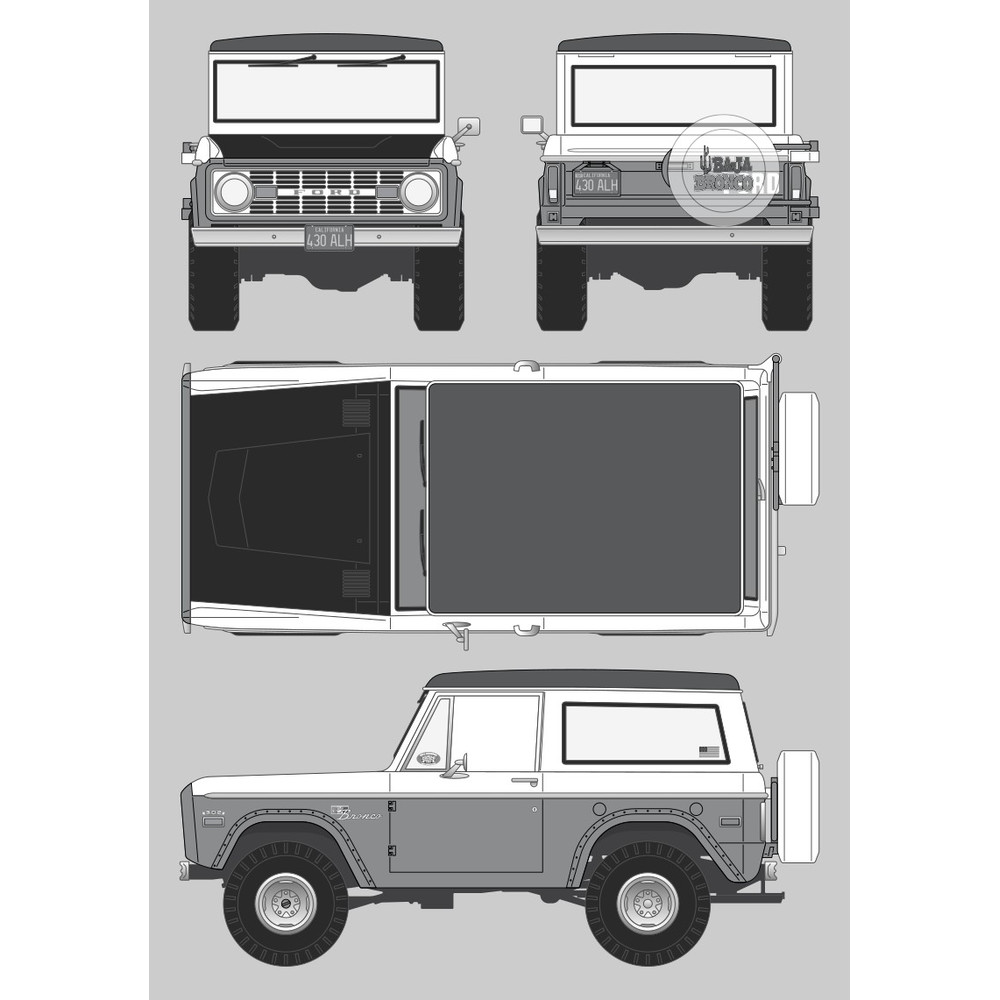 Ford Baja Bronco Car Blueprint 0