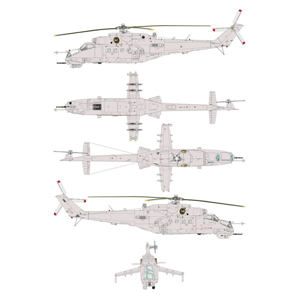 Mil Mi24 Hind Helicopter Blueprint 0