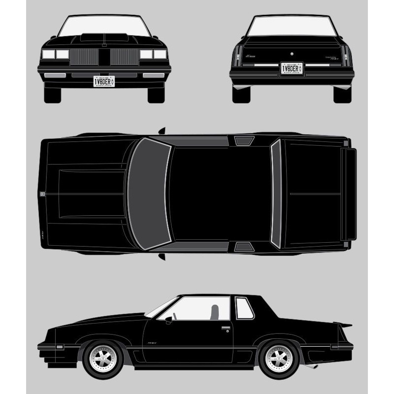 1985 OLDSMOBILE 442 FE3 X SHOW CAR Car Blueprint PDF SVG Vector File 0