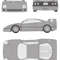 Ferrari F40 Car Blueprint PDF SVG Vector File 0