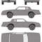 Donk 1986 Chevy Monte Carlo Car Blueprint PDF SVG Vector File 0