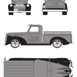 1941 chevy pickup car blueprint pdf svg vector file.