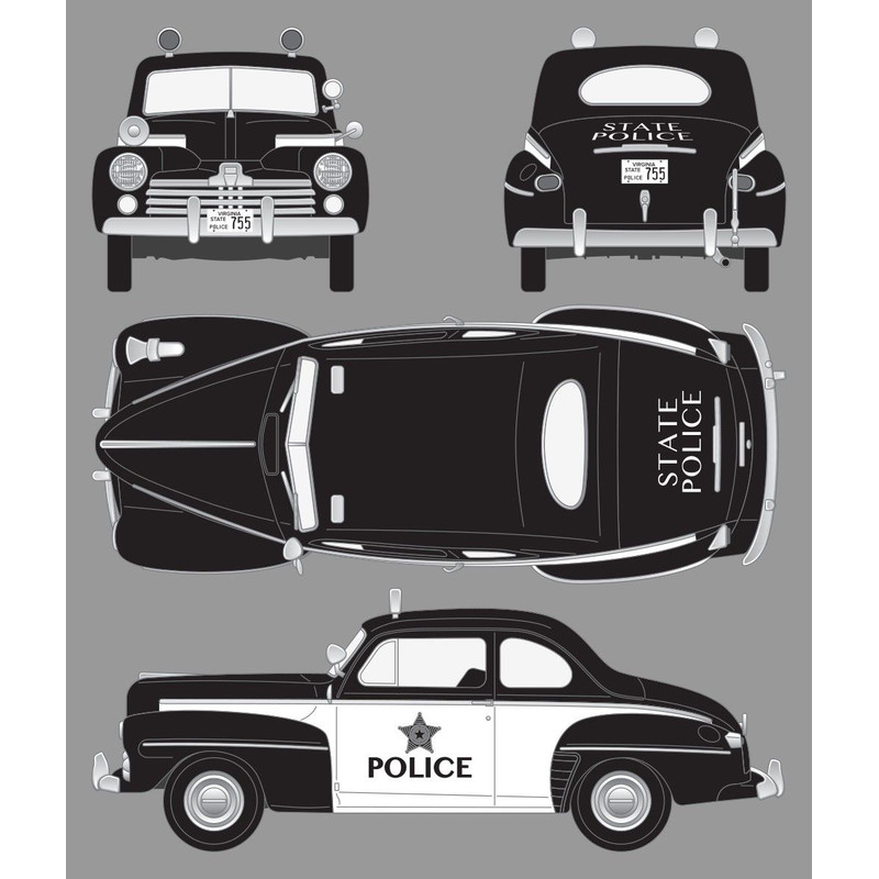 1948 FORD COUPE Car Blueprint PDF SVG Vector File 0