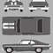 1969 CHEVY NOVA YENKO Car Blueprint PDF SVG Vector File 0