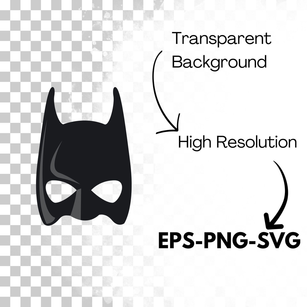 Superhero Batman Mask SVG files ideal for Cricut and DIY crafts featuring detailed Batman mask