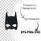 Superhero Batman Mask SVG files ideal for Cricut and DIY crafts featuring detailed Batman mask