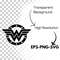 Justice League Wonder Woman clipart with superhero emblem and Princess Diana art great for DIY