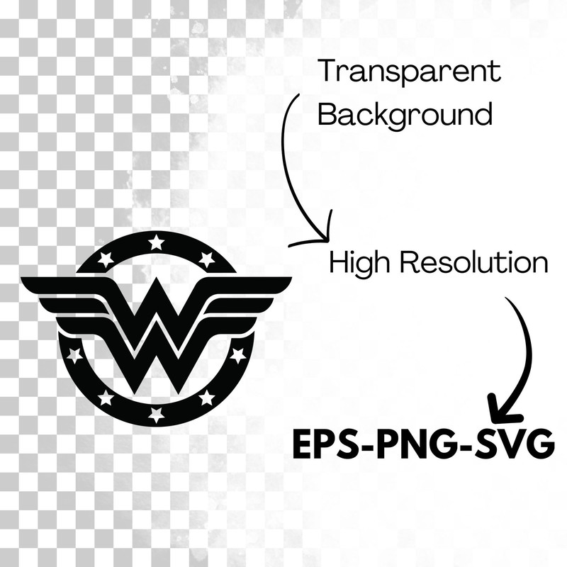 Justice League Wonder Woman clipart with superhero emblem and Princess Diana art great for DIY