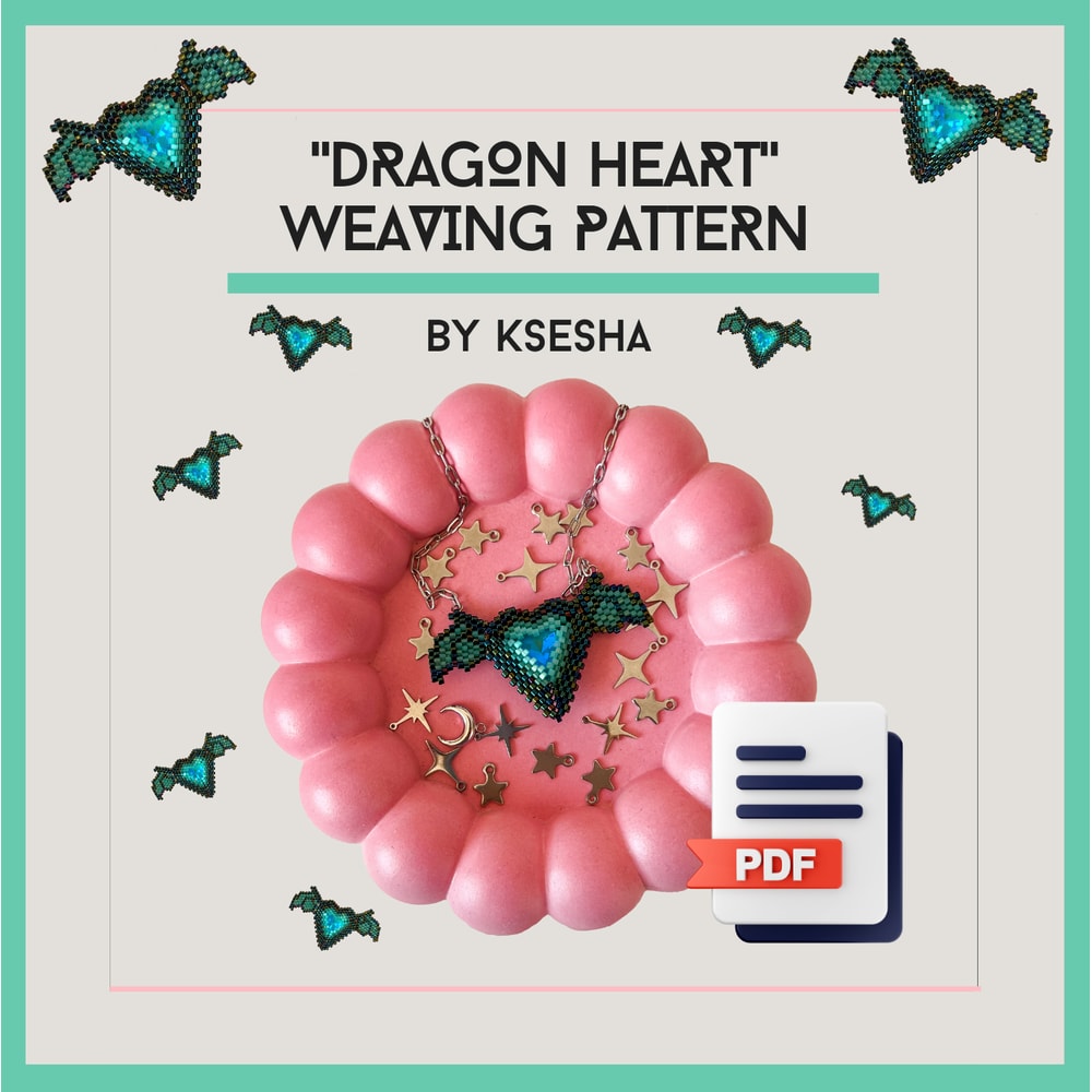 Dragon Heart weaving pattern pinkoi.png