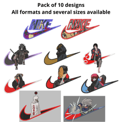 anime embroidery pack 10, naruto 2
