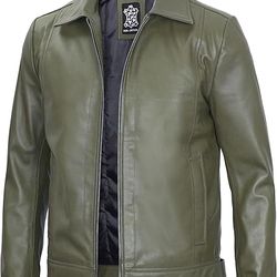 mens leather jacket - real lambskin classic vintage style leather jackets for men - best charismas gift