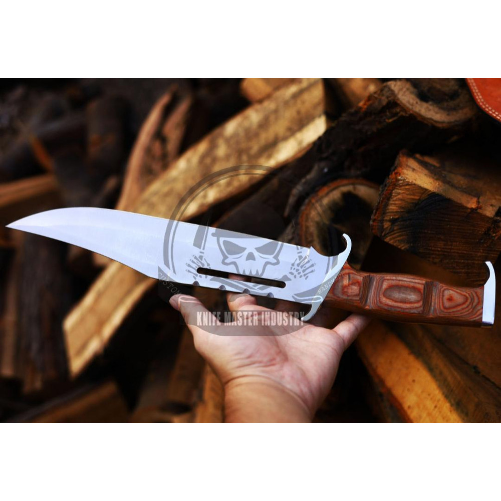Custom Handmade Stainless Steel Hand Forged Hunting KnifeFixed Blade Knife With Sheath 1