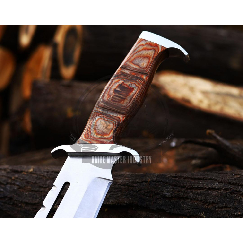 Custom Handmade Stainless Steel Hand Forged Hunting KnifeFixed Blade Knife With Sheath 3