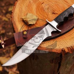 fancy handmade stainless steel hand forged hunting knife,fixed blade handcrafted knife with sheath