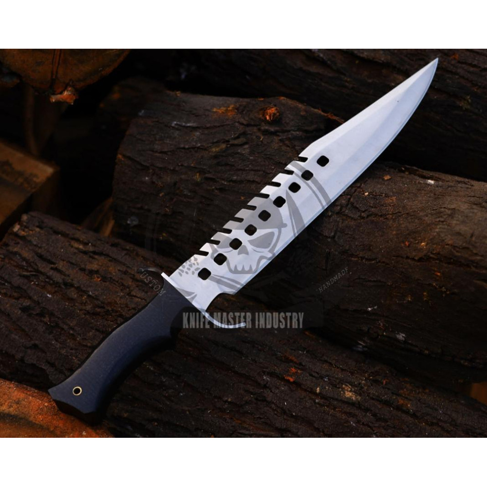 Handmade Stainless Steel Hand Forged Bushcraft Bowie KnifeFixed Blade Handcrafted Knife With Sheath 2