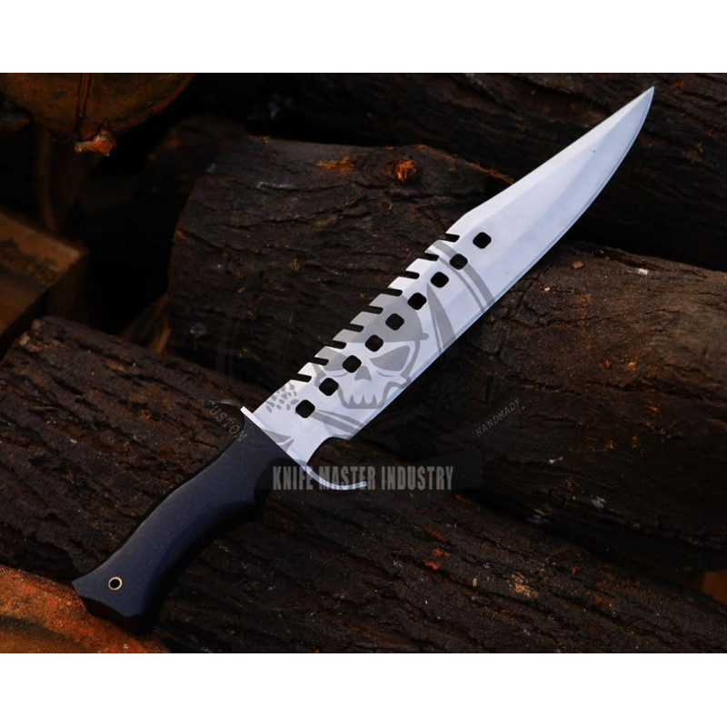 Handmade Stainless Steel Hand Forged Bushcraft Bowie KnifeFixed Blade Handcrafted Knife With Sheath 2