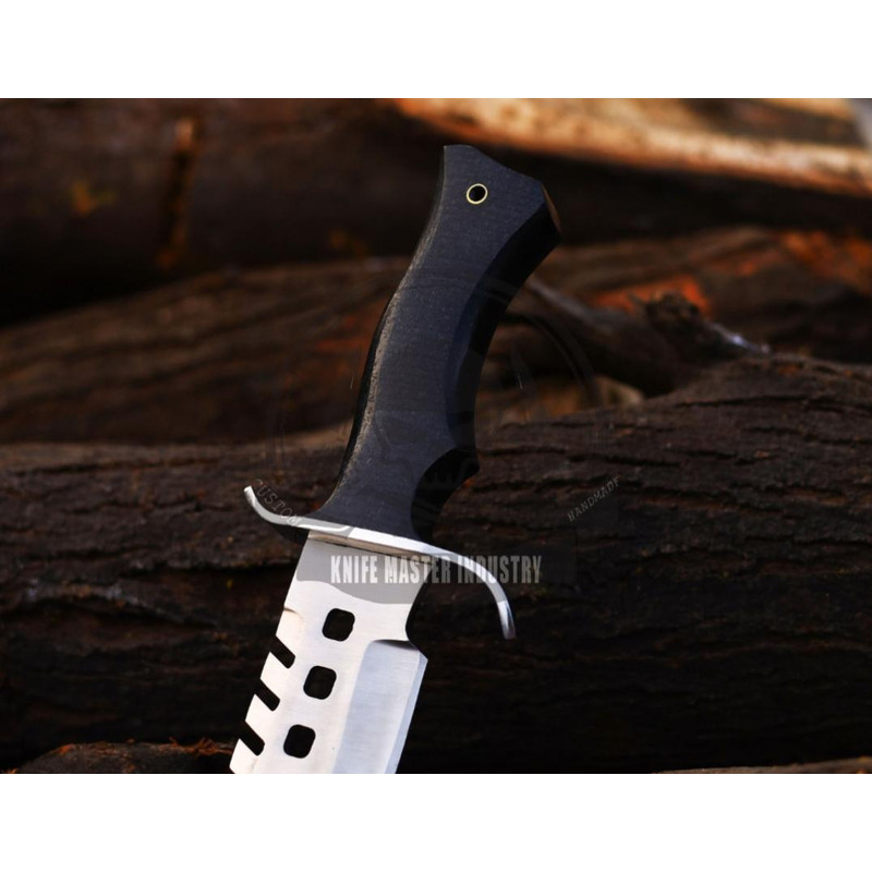 Handmade Stainless Steel Hand Forged Bushcraft Bowie KnifeFixed Blade Handcrafted Knife With Sheath 3