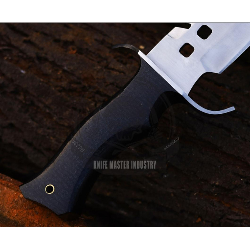 Handmade Stainless Steel Hand Forged Bushcraft Bowie KnifeFixed Blade Handcrafted Knife With Sheath 4