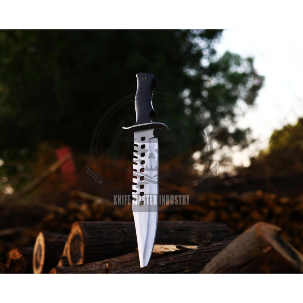 Handmade Stainless Steel Hand Forged Bushcraft Bowie KnifeFixed Blade Handcrafted Knife With Sheath 5