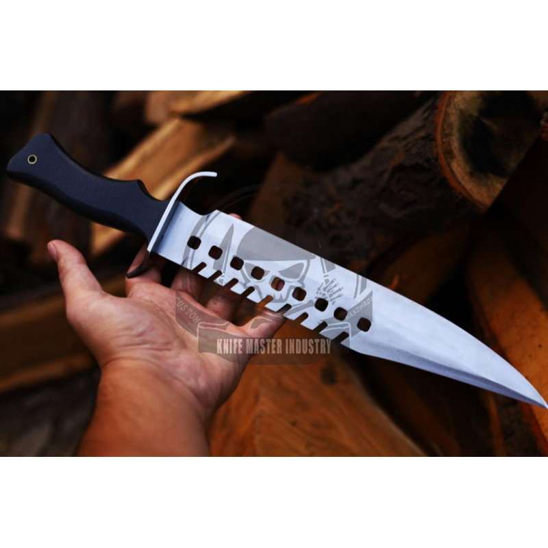 Handmade Stainless Steel Hand Forged Bushcraft Bowie KnifeFixed Blade Handcrafted Knife With Sheath 6