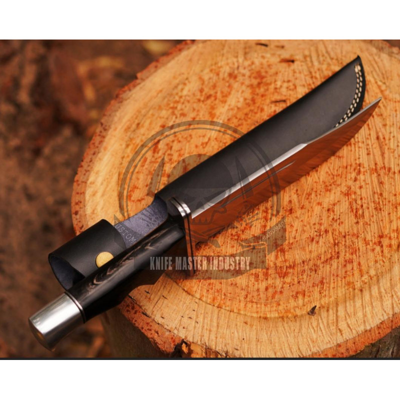 Handcrafted Stainless D2 Steel Hand Forged Hunting KnifeFixed Blade Handcrafted Knife With Sheath 4